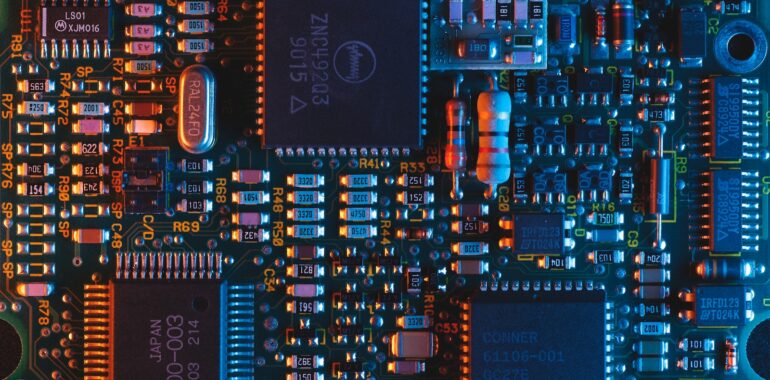 blue circuit board